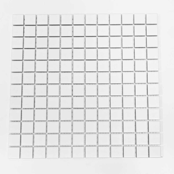 1 Inch White Square Matt Porcelain