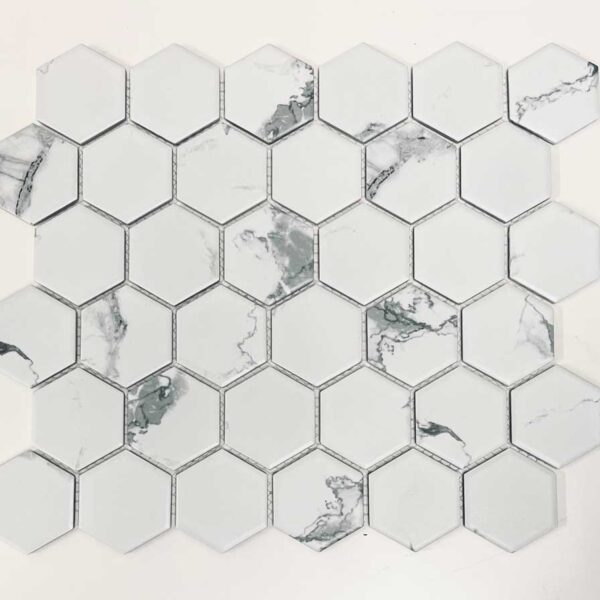 2 Inch Mystica Hexagon Matt Porcerlain