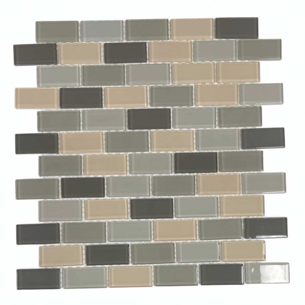 1" x 2" Urban Mist Glass Subway Mosaic